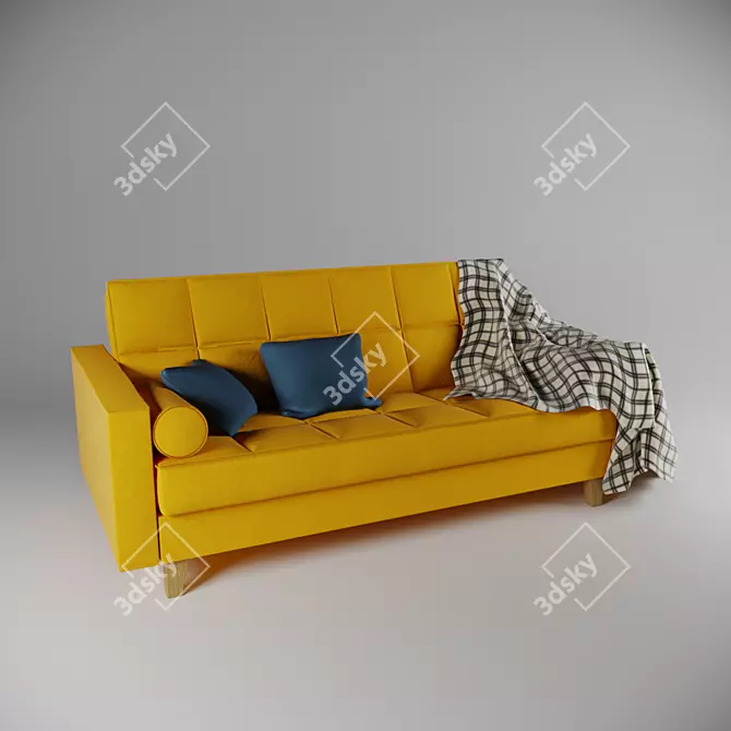 ASKESTA 3-Seater Sofa Bed 3D model image 3