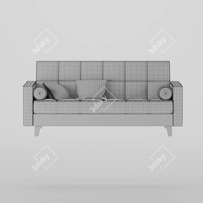 ASKESTA 3-Seater Sofa Bed 3D model image 6