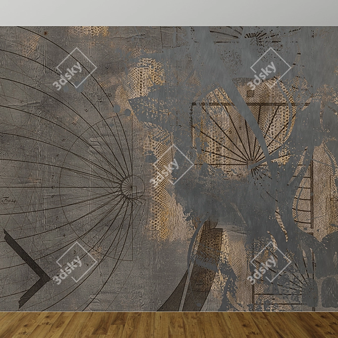 MUANCE Wood Stock Wallpaper Collection 3D model image 1