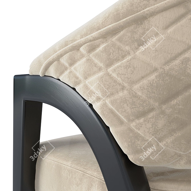 Rozzoni Litta Upholstered Armrest Chair 3D model image 2