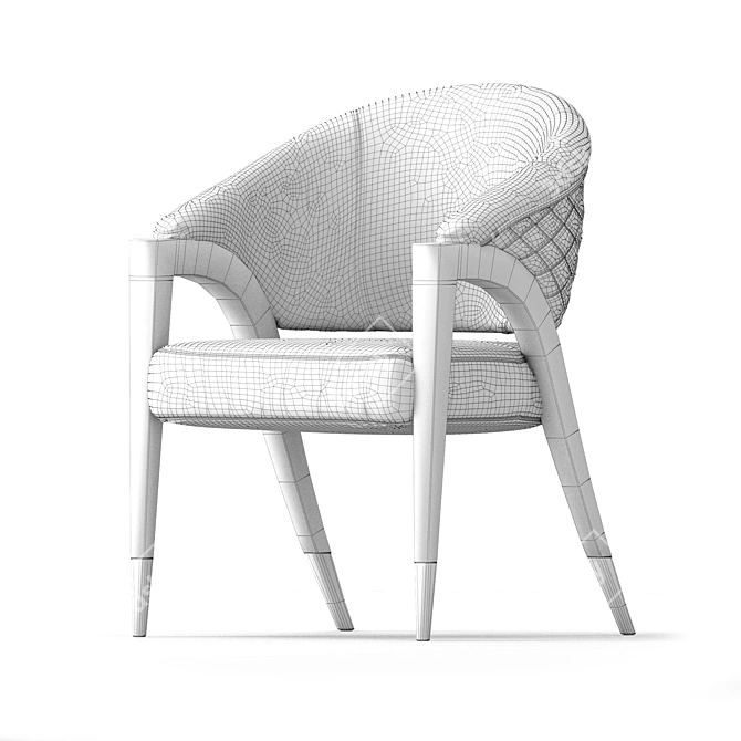 Rozzoni Litta Upholstered Armrest Chair 3D model image 5