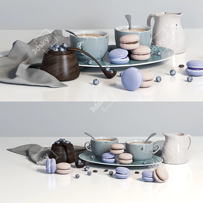 Blueberry Bliss Decorative Dish Set 3D model image 2