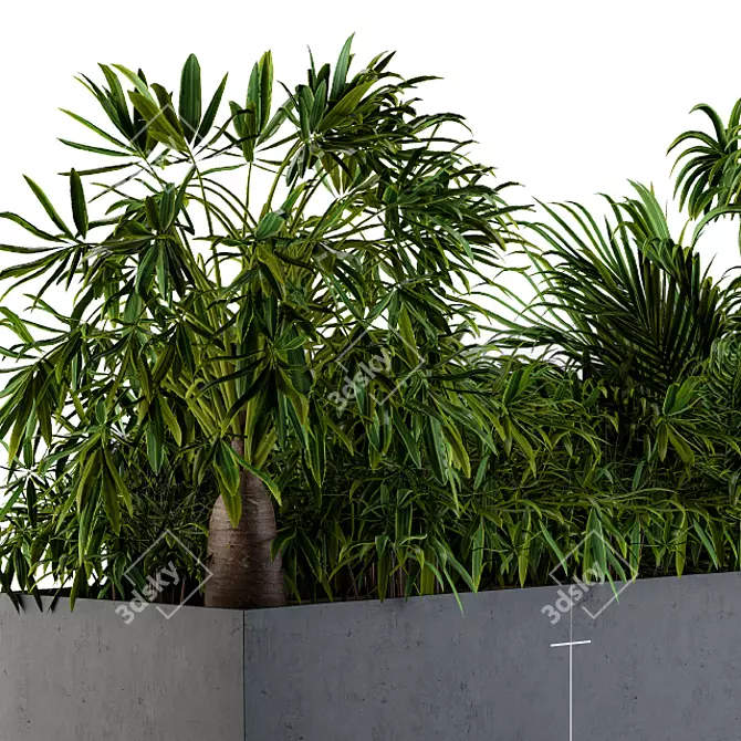 EcoGreen Indoor Planter 3D model image 2