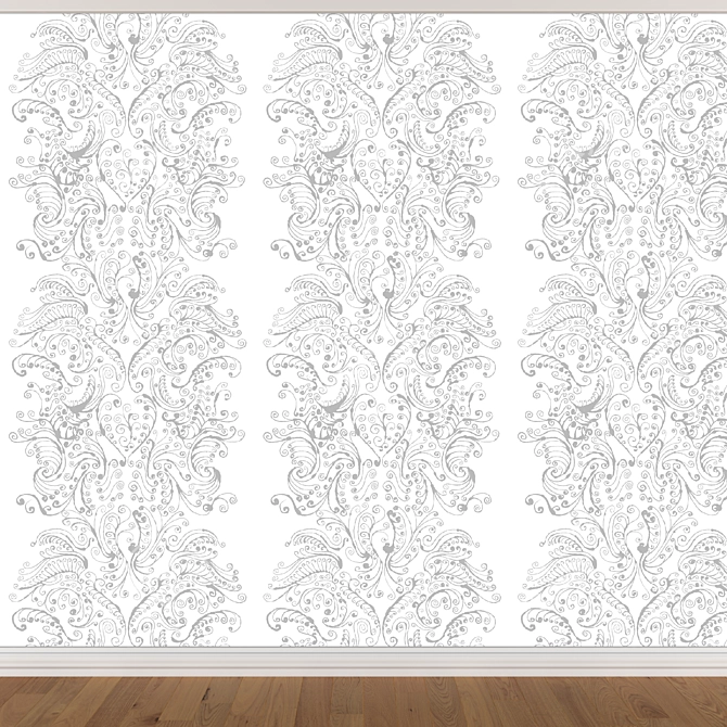 Seamless Wallpaper Set - 3 Colors 3D model image 2