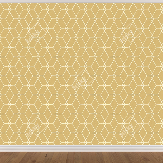 Title: Seamless Wallpaper Set: 3 Colors 3D model image 3