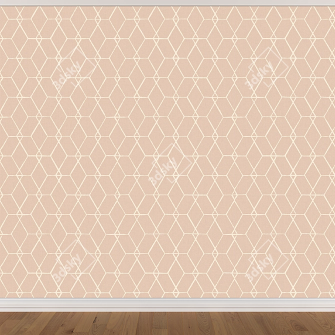 Title: Seamless Wallpaper Set: 3 Colors 3D model image 4