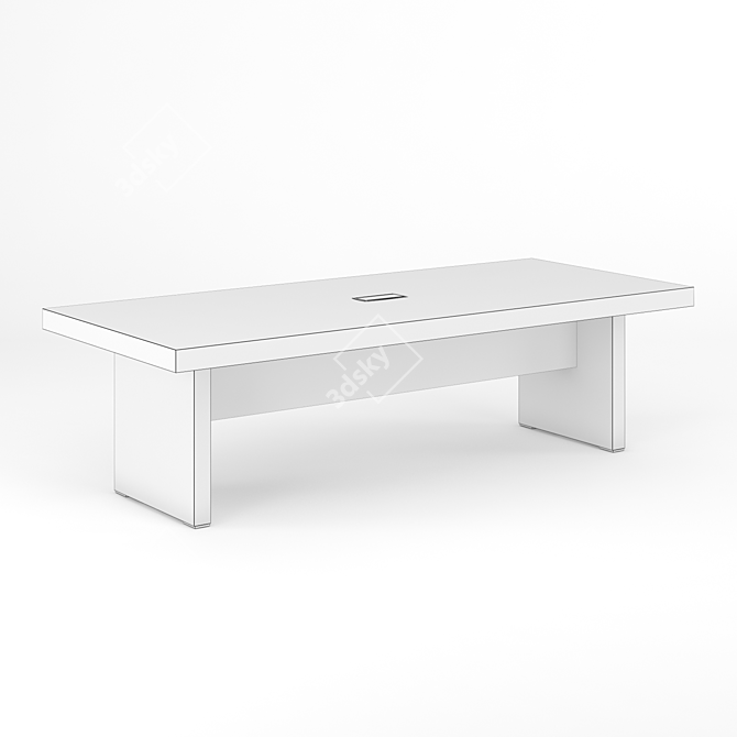 Elegant Om Conference Table 3D model image 2