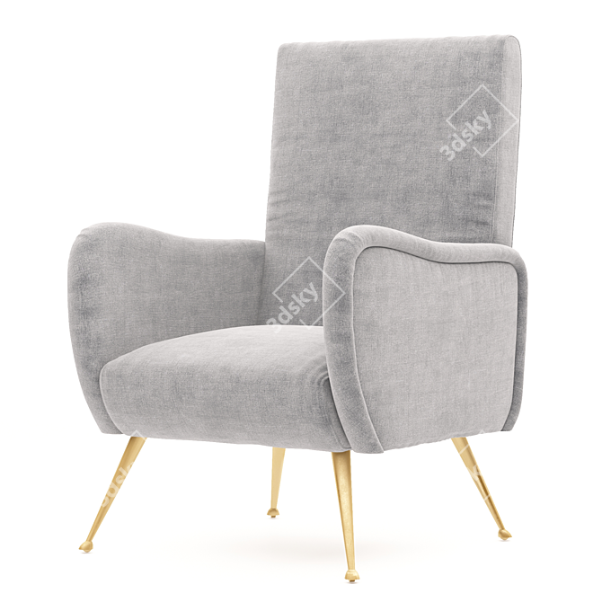 Turin: a Luxurious Armchair 3D model image 1