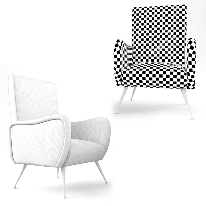 Turin: a Luxurious Armchair 3D model image 3