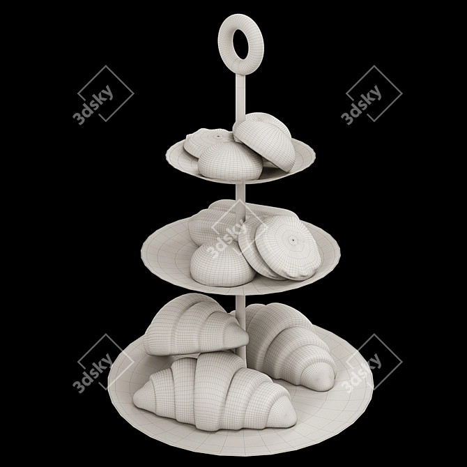 Modern Minimalist Olala Etagere 3D model image 4