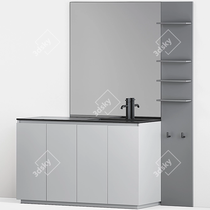 Modern Cerasa Segno #4 Cabinet 3D model image 1