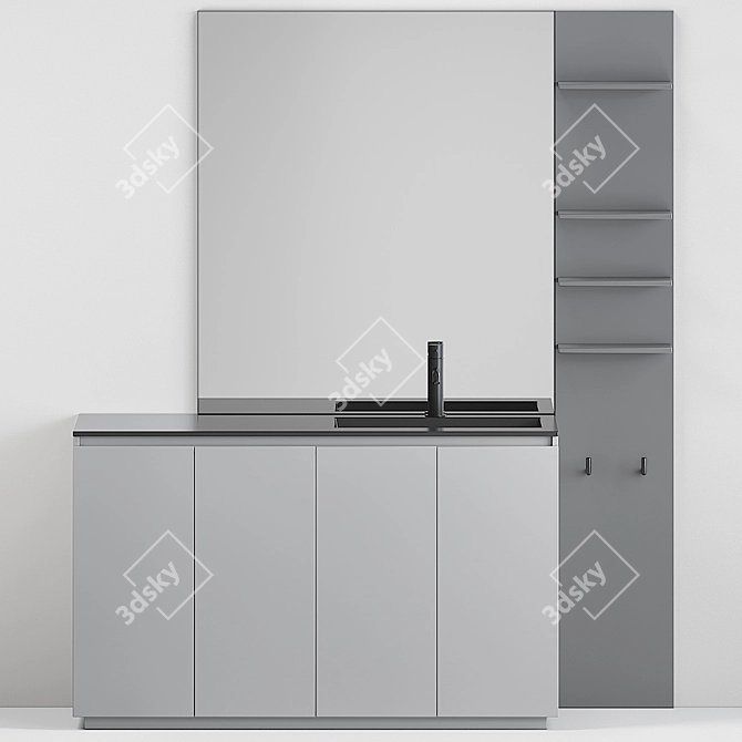 Modern Cerasa Segno #4 Cabinet 3D model image 2