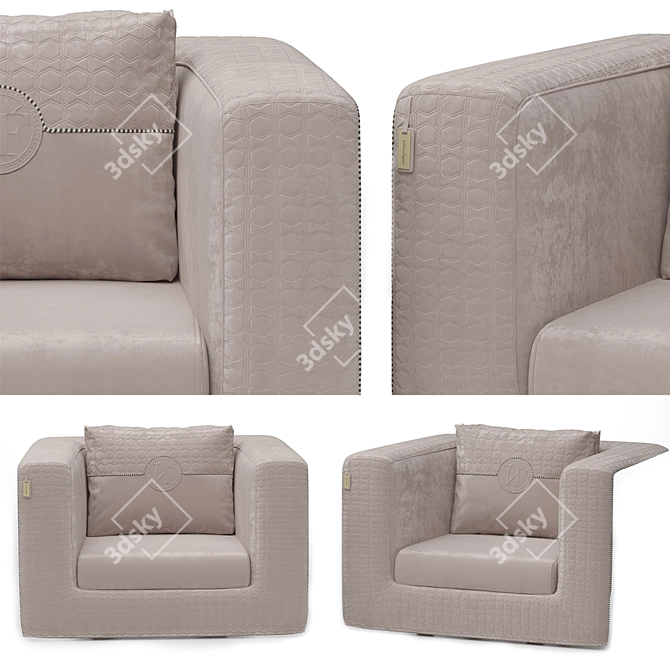 Elegant Appiani Armchair: Stylish Comfort 3D model image 1