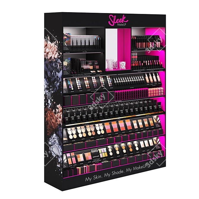 Sleek Makeup Display: Stylish and Functional 3D model image 1