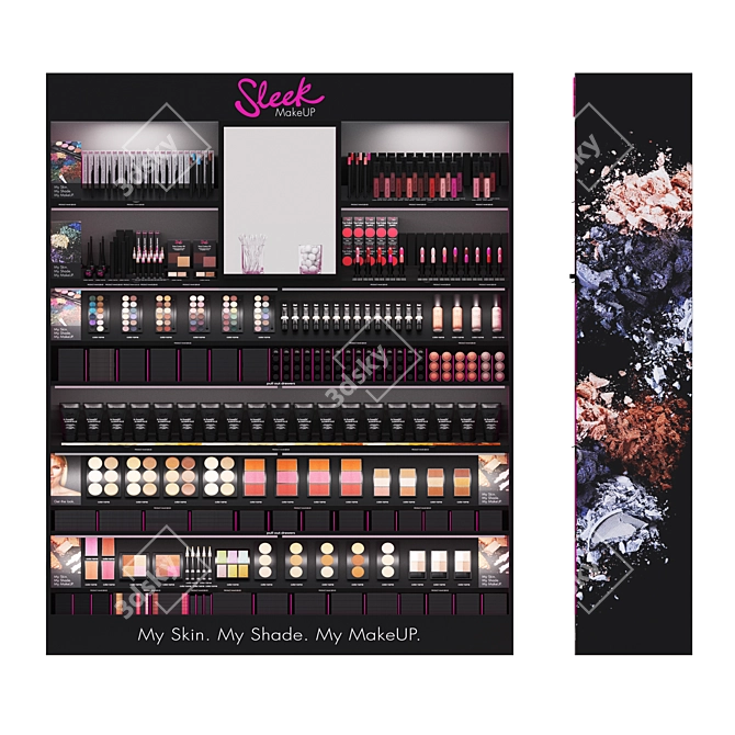 Sleek Makeup Display: Stylish and Functional 3D model image 3