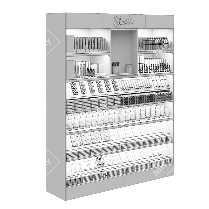 Sleek Makeup Display: Stylish and Functional 3D model image 4