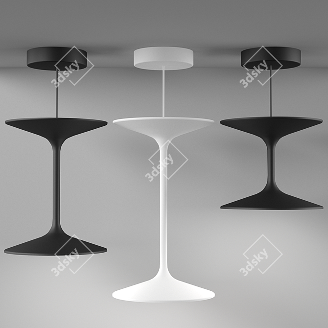 Adjustable Height Pendant Lamp 3D model image 2