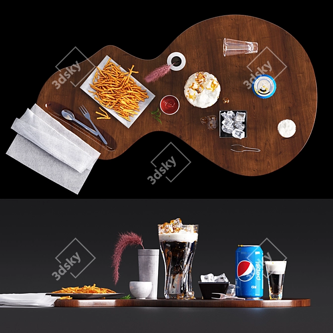 Pepsi and Fries Combo Set 3D model image 2