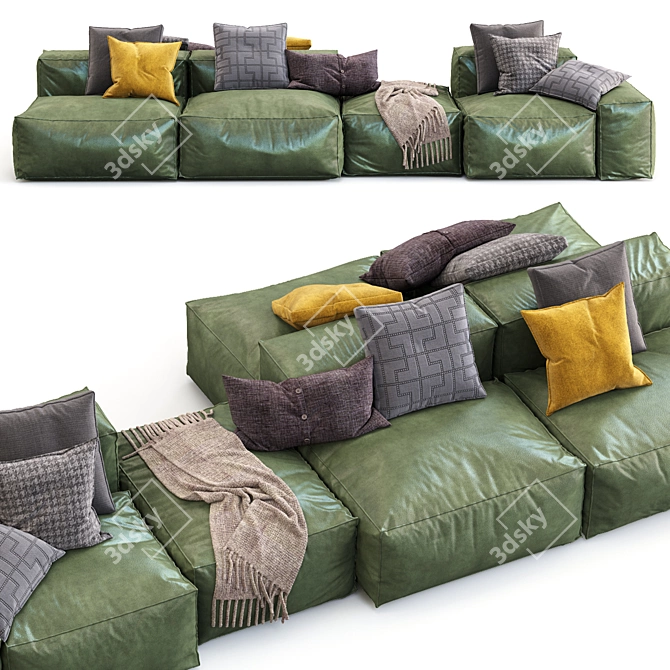 Modern Bonaldo Peanut B Sectional 3D model image 2