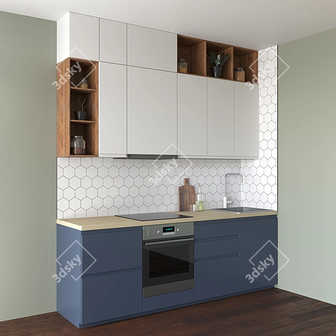 Modern Kitchen Design 2015 3D model image 2