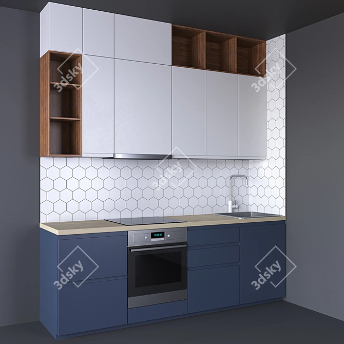 Modern Kitchen Design 2015 3D model image 5