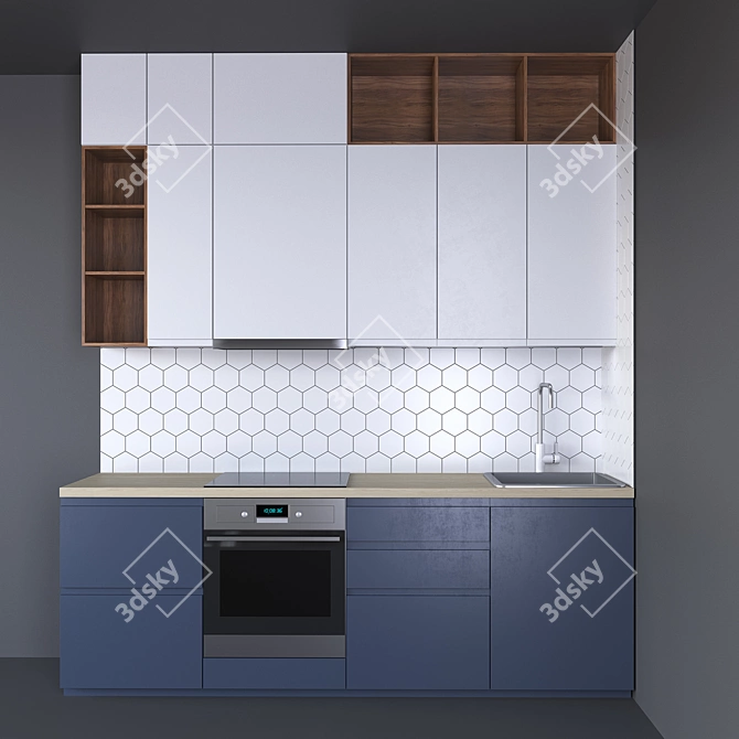 Modern Kitchen Design 2015 3D model image 6