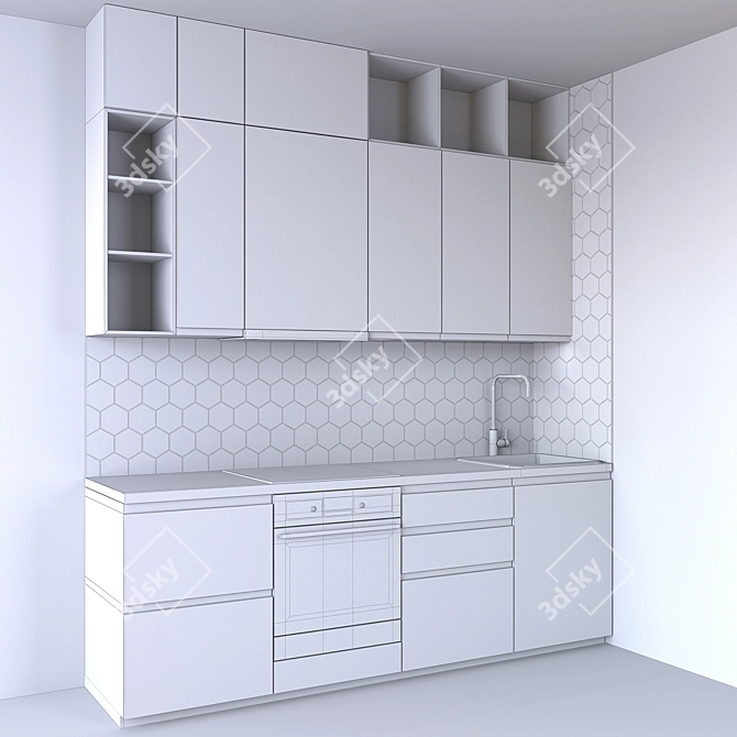 Modern Kitchen Design 2015 3D model image 7