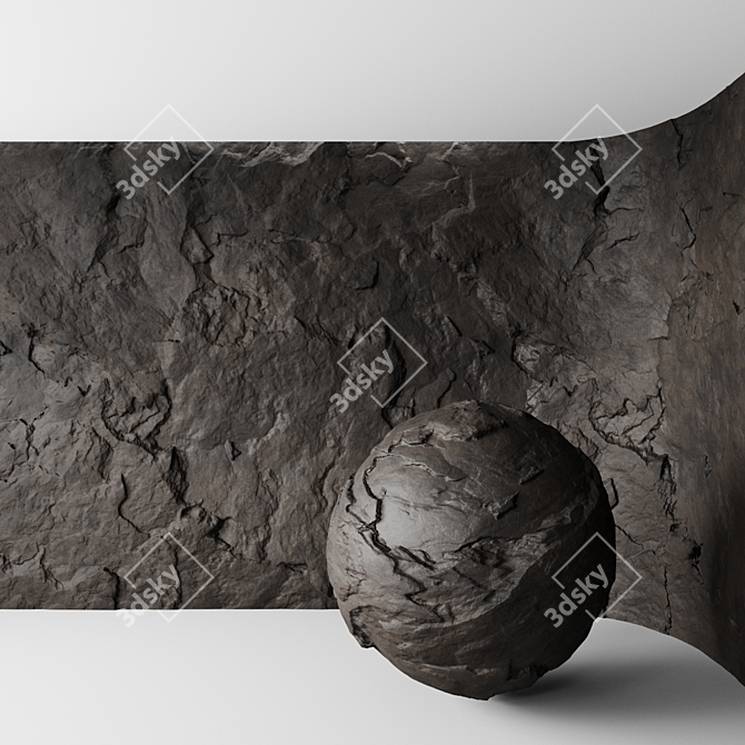 Seamless Cliff Textures: PBR Materials & OBJ 3D model image 1