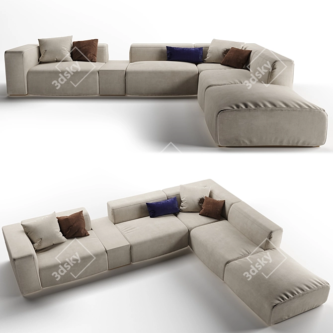 Luxury Rugiano Freud Sofa 3D model image 1