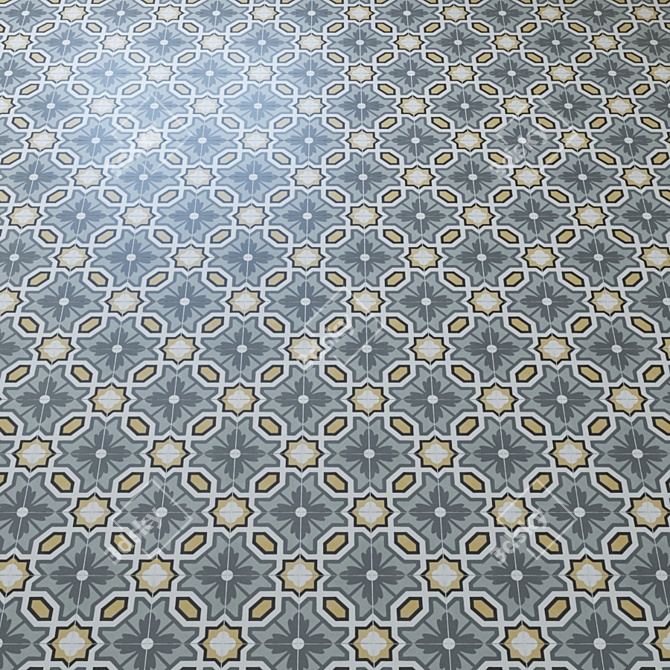 Porcelain Deco Tiles - D_SEGNI COLORE Collection 3D model image 2