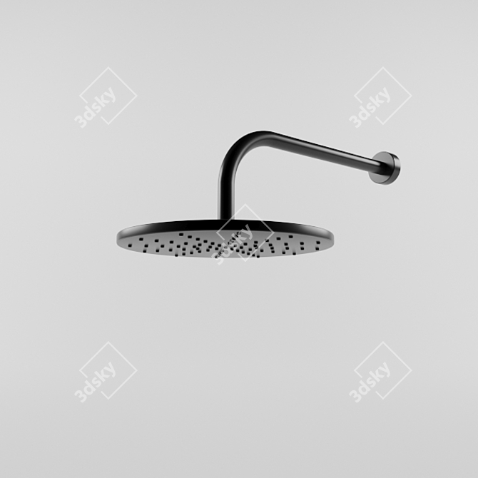 Minimalist Round Shower Head 3D model image 1