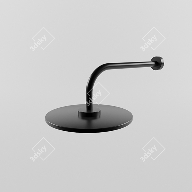 Minimalist Round Shower Head 3D model image 2