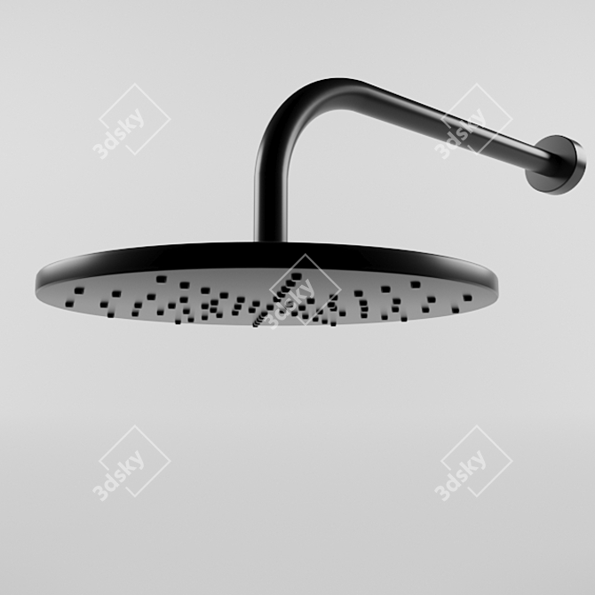 Minimalist Round Shower Head 3D model image 3