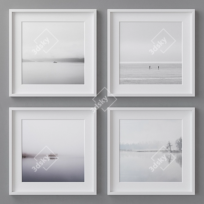 Chic Moments: Photo Frames Set 3D model image 1