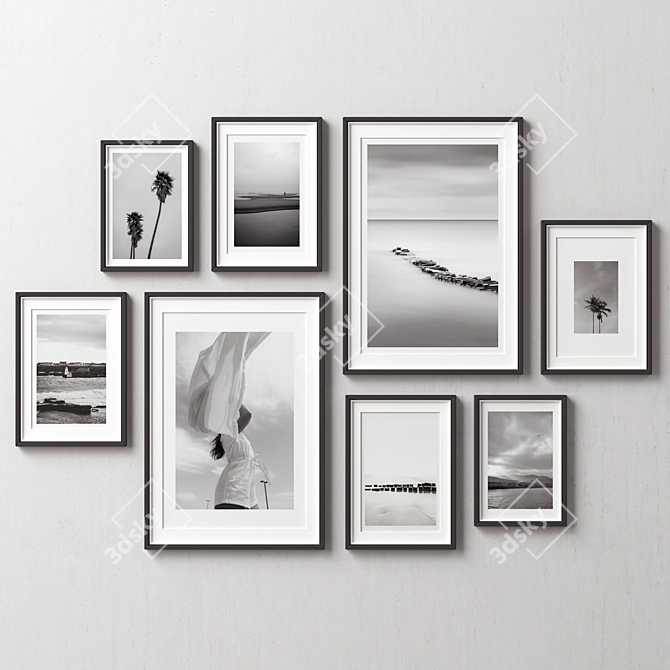 Versatile Multi-Color Picture Frame Collection 3D model image 2