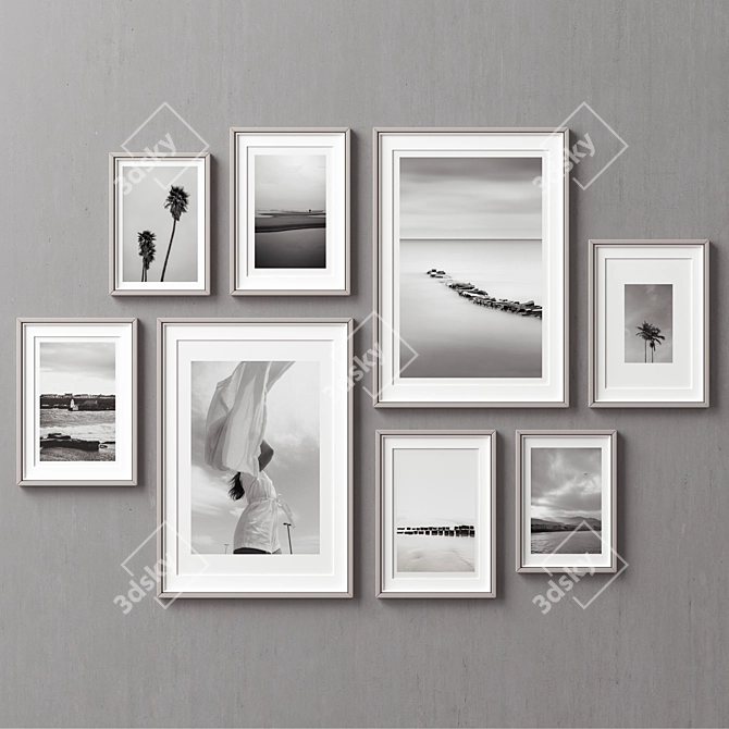 Versatile Multi-Color Picture Frame Collection 3D model image 4