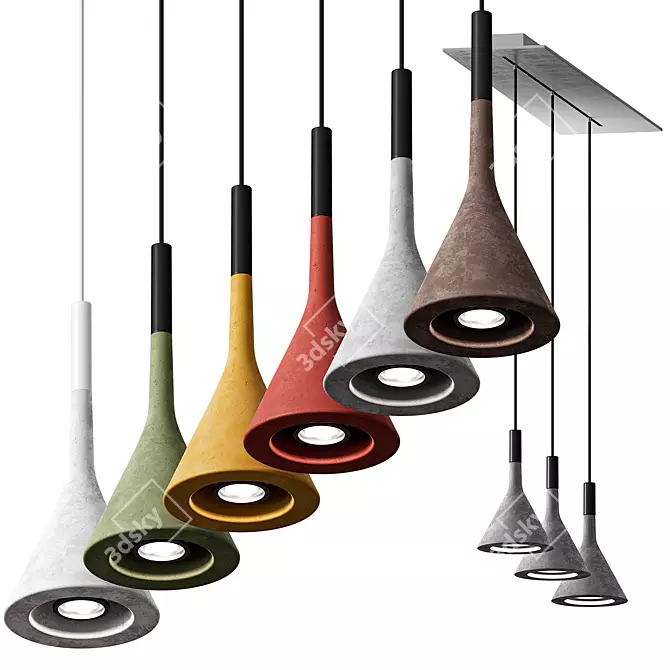 Aplomb Concrete Pendant Light 3D model image 3