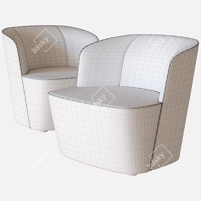 Felix Armchair by Lema: Sleek Elegance 3D model image 3