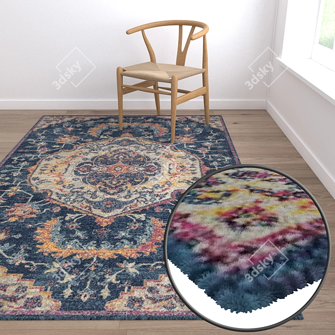 High-Quality Carpet Set 3D model image 5