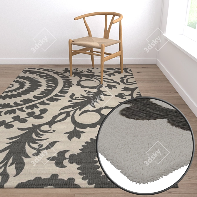 Luxury Carpet Set - High-Quality Textures 3D model image 5