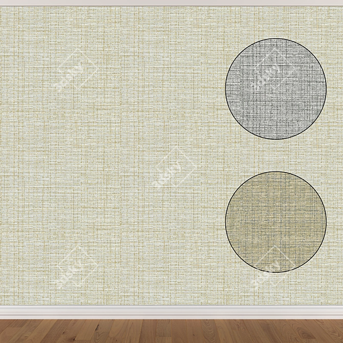 Seamless Wallpaper Set - 3 Colors 3D model image 1