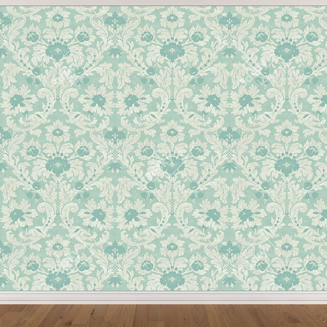 Seamless Wallpaper Set in 3 Colors 3D model image 2