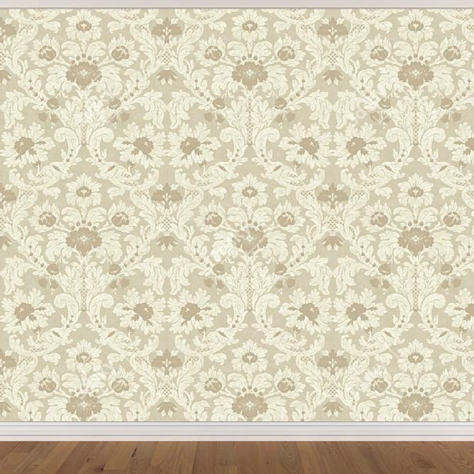 Seamless Wallpaper Set in 3 Colors 3D model image 3