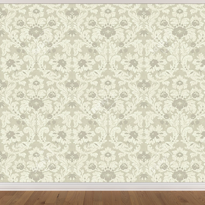 Seamless Wallpaper Set in 3 Colors 3D model image 4