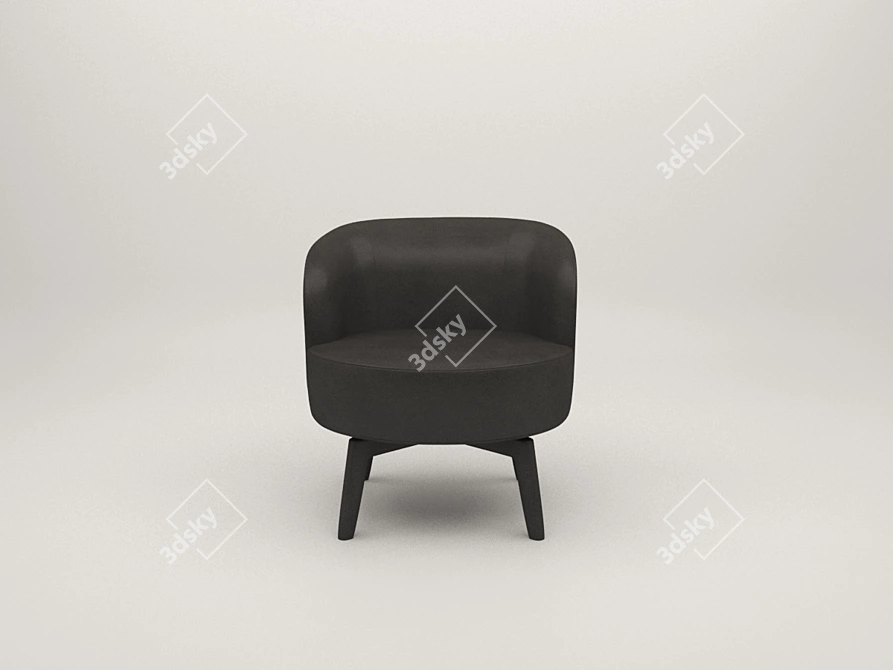 Luxurious Fendi Doyle Armchair 3D model image 2