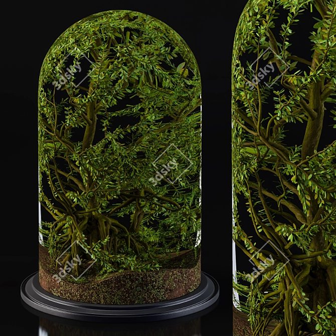 Miniature Jungle Oasis: Terrarium Bulb 3D model image 1