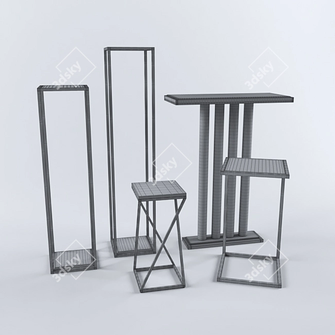 Elegant Eichholtz Furniture Set 3D model image 4