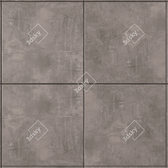 Ares Brown Concrete Wall Tiles 3D model image 2