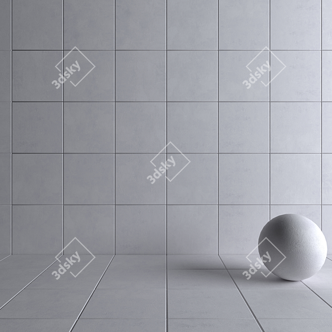 Concrete Ares Ice Wall Tiles 3D model image 4