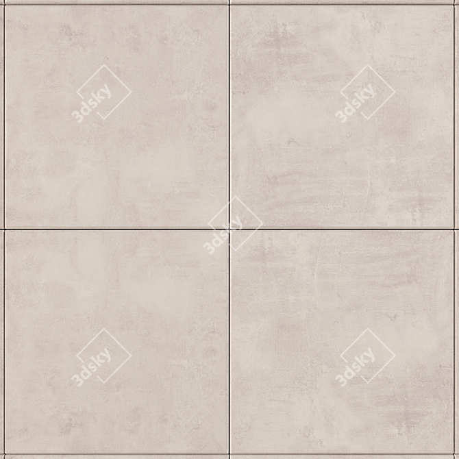 Ares Ivory Concrete Wall Tiles 3D model image 2